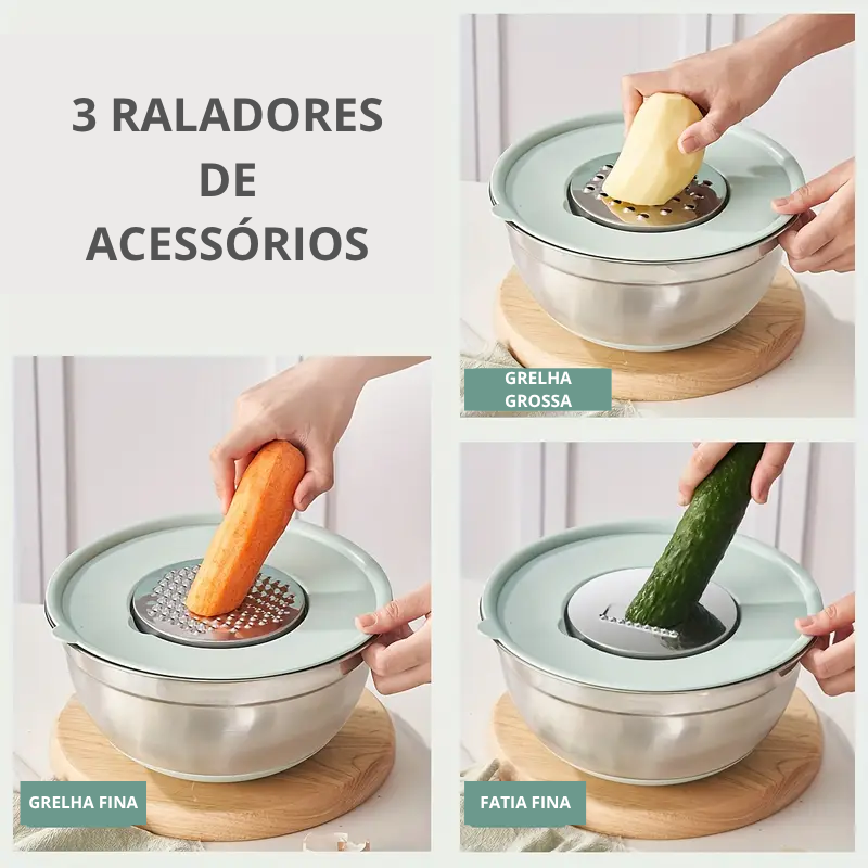 Chef Prime™ Kit Gourmet de Tigelas e Utensílios Inoxidáveis 29 em 1