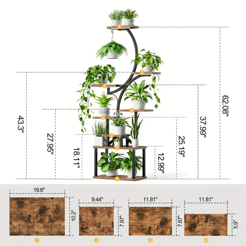 Suporte Para Planta Essenza com luz de Led Garden Design®️
